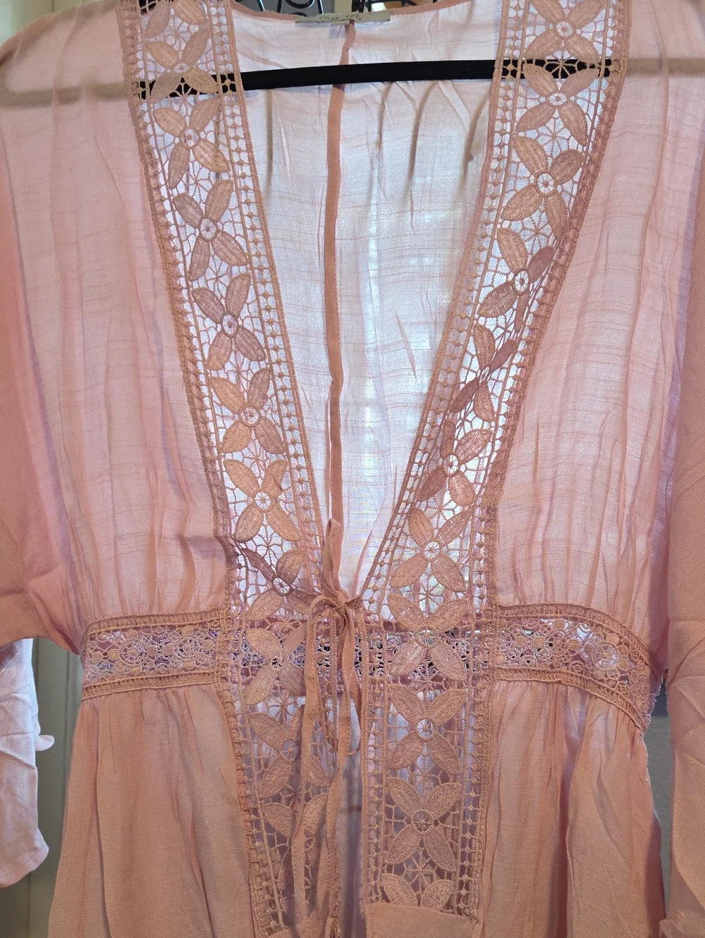 NWOT Love Tree Pink Lightweight Kimono Cardigan
